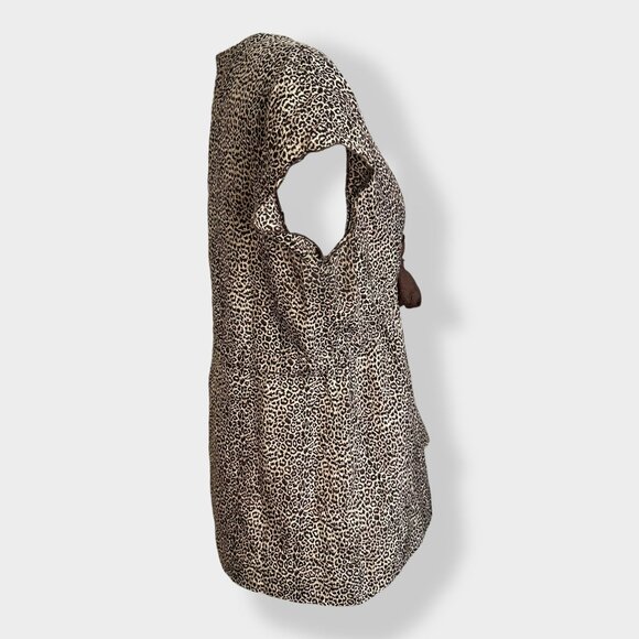 Gerard Darel Leopard Print Silk Blouse - Picture 2 of 4